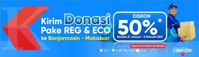 Salurkan Donasimu untuk Banjarmasin dan Majene, TIKI Akan Tanggung Setengah dari Biaya Kirimannya