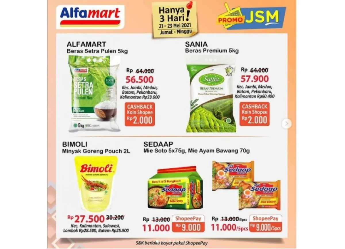  Promo JSM Alfamart diskonan weekend, 21-23 Mei 2021! 