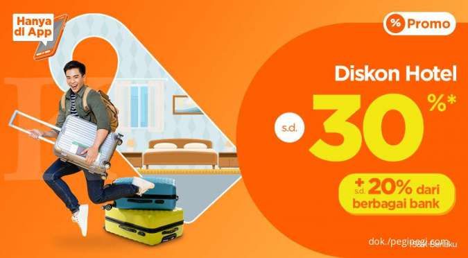 Hanya di Apps PegiPegi, Diskon Hotel 30% & 20% dari Berbagai Bank