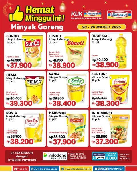 Promo Minyak Goreng di Indomaret 20-26 Maret 2025