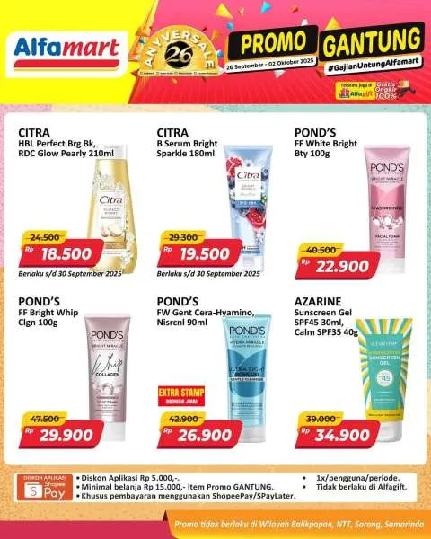 Promo Alfamart Gantung Periode 26 September-2 Oktober 2025