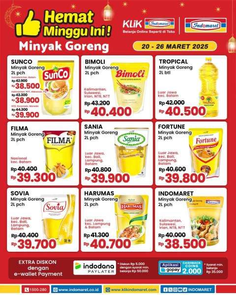 Promo Minyak Goreng di Indomaret 20-26 Maret 2025