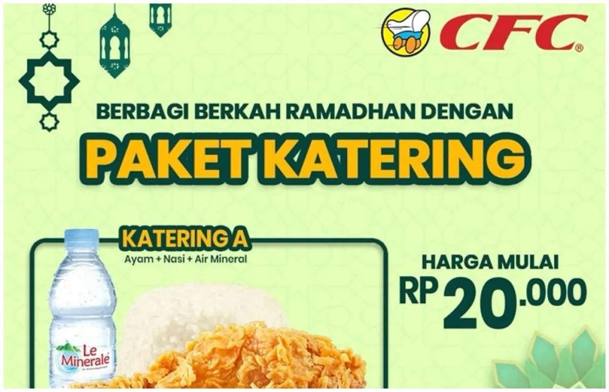 Promo CFC Paket Katering Praktis dan Hemat, Mulai Rp 20.000-an Minimal 30 Pack