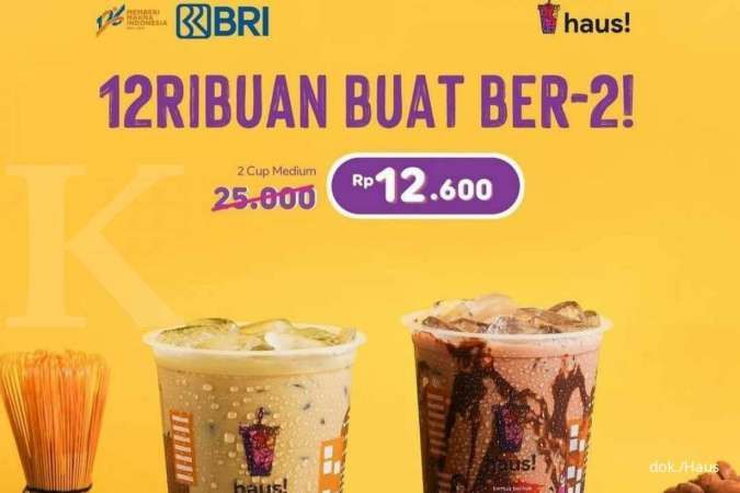 Spesial HUT BRI ke-26! Promo Haus 16-17 Desember 2021, Beli 2 Cup Medium Rp 12.600