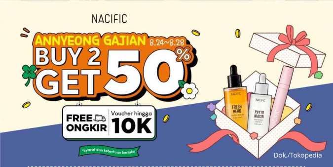 Promo Skincare Nacific Edisi Gajian 24-28 Agustus 2022, Beli 2 Item Diskon 50%!