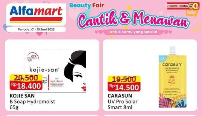 Promo Alfamart Beauty Fair Diskon hingga 50%, Berlaku sampai 15 Juni 2023