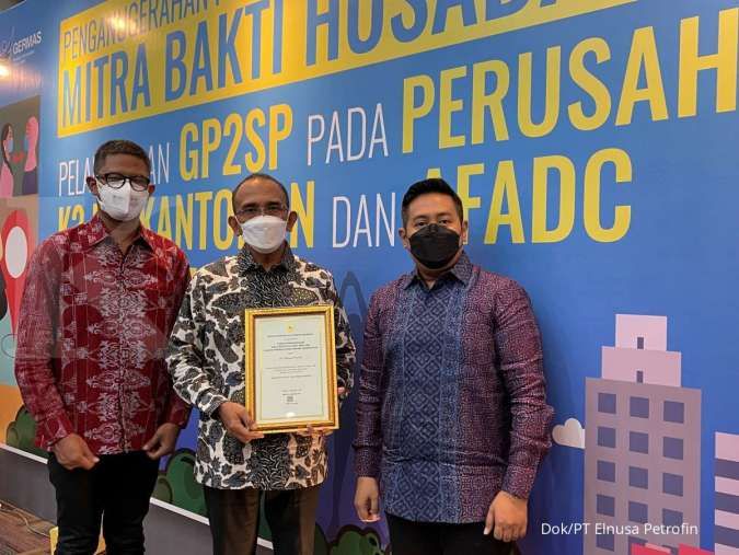 Berhasil Terapkan K3 & Protokol Kesehatan Covid-19, Elnusa Petrofin Raih Penghargaan Mitra Bhakti Husada 2021 Menkes RI