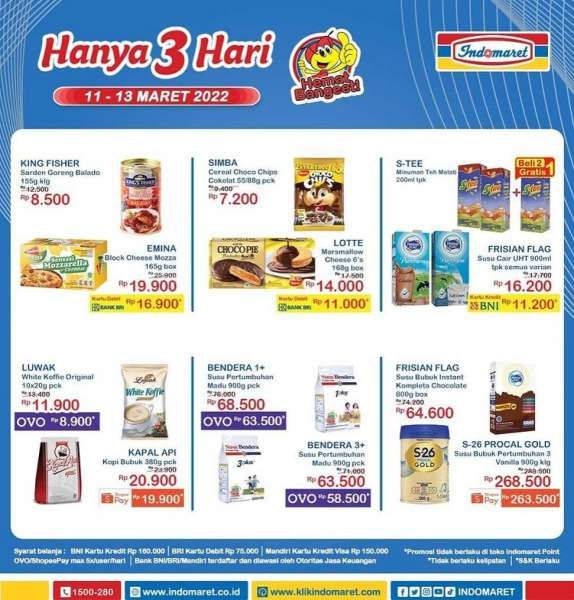 JSM Indomaret Promo from 11-13 March 2022