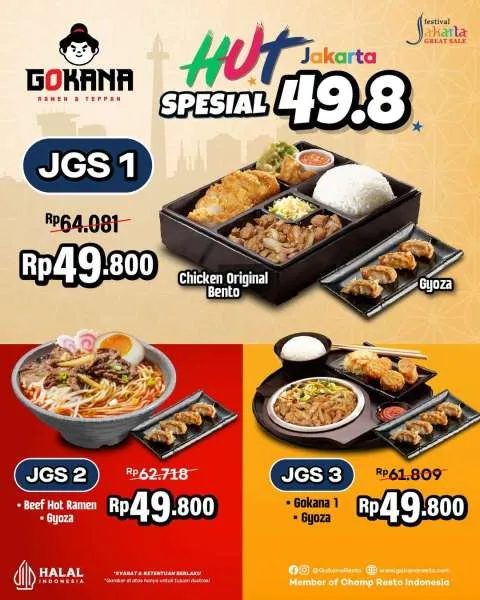 Promo Gokana HUT Jakarta Spesial 49.8