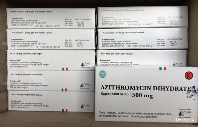 Pyridam (PYFA) siap mendistribusikan 100.000 tablet Azithromycin 500mg sesuai HET