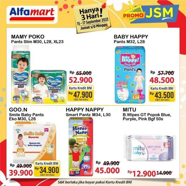 Promo JSM Alfamart Hanya 3 Hari Periode 15-17 September 2023