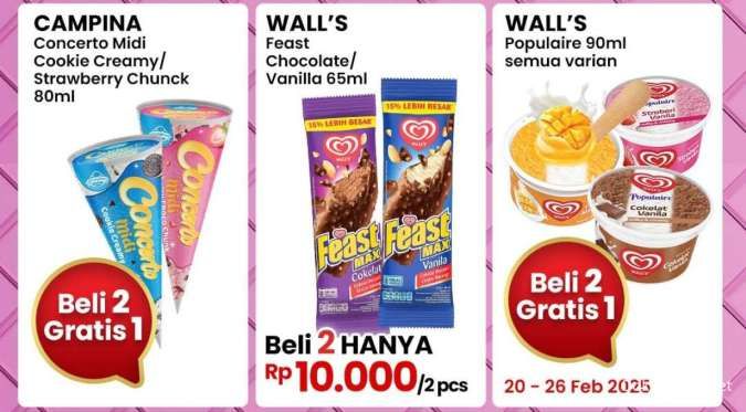 Promo Es Krim di Indomaret, Aice Histeria Beli 2 Jadi Rp 7.200 sampai 5 Maret 2025