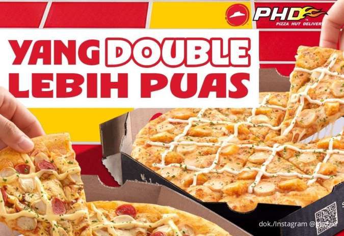 Dua Pizza Tetap Irit Pakai Promo PHD Double Box dengan 14 Pilihan Topping Favorit