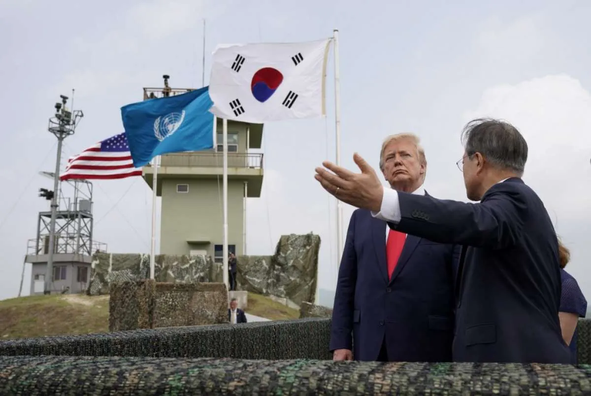 Trump tiba di zona demiliterisasi Korea jelang pertemuan dengan Kim Jong Un