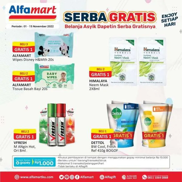 Promo Alfamart Serba Gratis Periode 1-15 November 2022