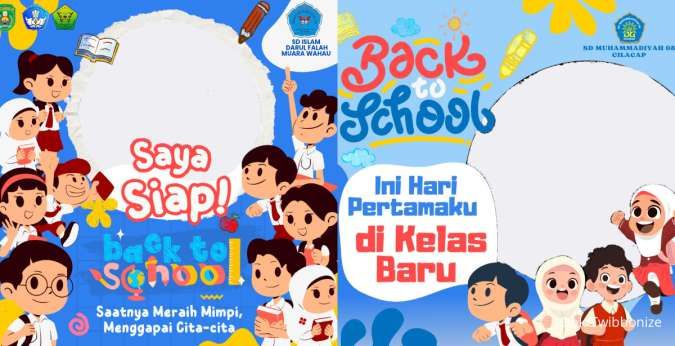  25 Twibbon Back To School SD untuk Tahun Ajaran Baru, Desain Keren