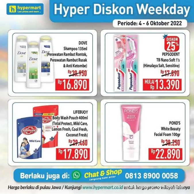 Katalog Promo Hypermart Hyper Diskon Weekday Periode 4-6 Oktober 2022