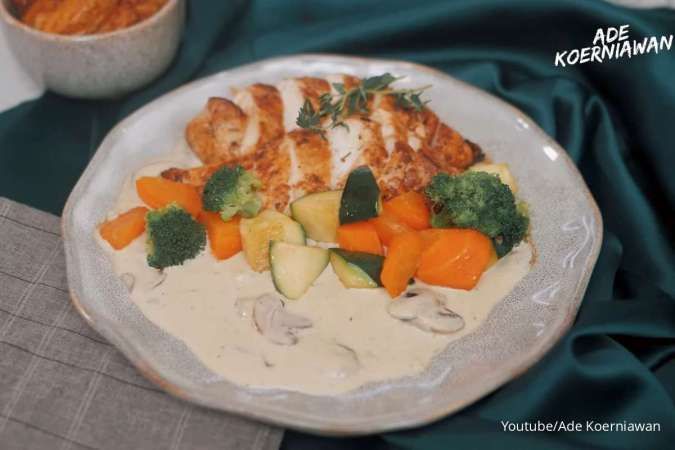 Resep Inspirasi Chicken Steak Mushroom, Harumnya dari Butter dan Thyme