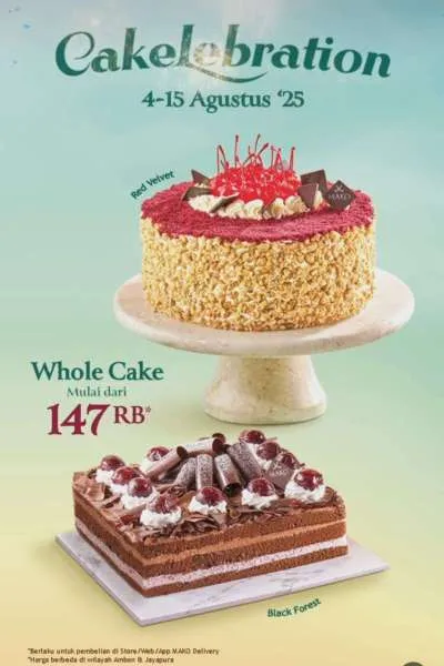 Promo Mako Bakery Cakelebration Whole Cake Mulai Rp 147k
