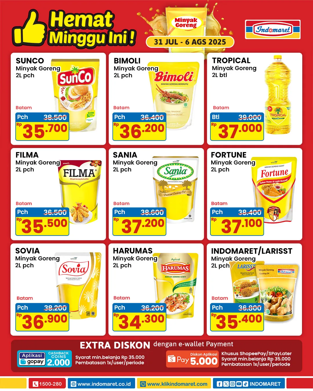 Promo Minyak Goreng Indomaret Periode 31 Juli-6 Agustus 2025