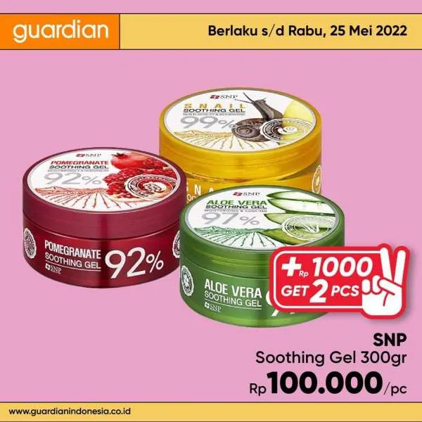Promo Guardian +1000 Get 2 Pcs Periode 19-25 Mei 2022
