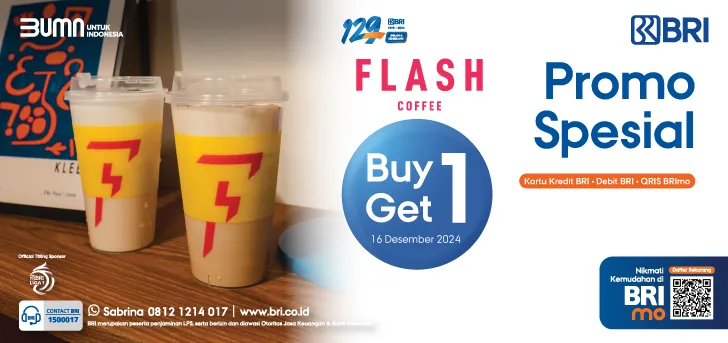 Promo HUT BRI ke-129 di Flash Coffee
