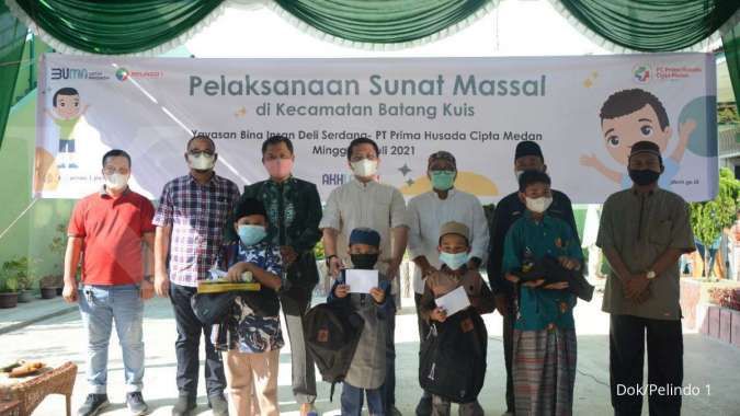 Peduli Kesehatan Anak, Pelindo 1 Gelar Sunat Massal di Batang Kuis