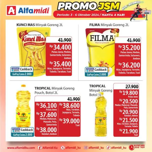 Promo JSM Alfamidi Hanya 4 Hari Periode 3-6 Oktober 2024