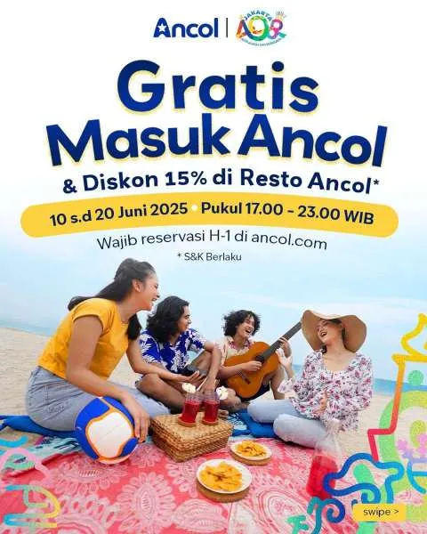 Promo Gratis Masuk Ancol HUT Jakarta ke-498