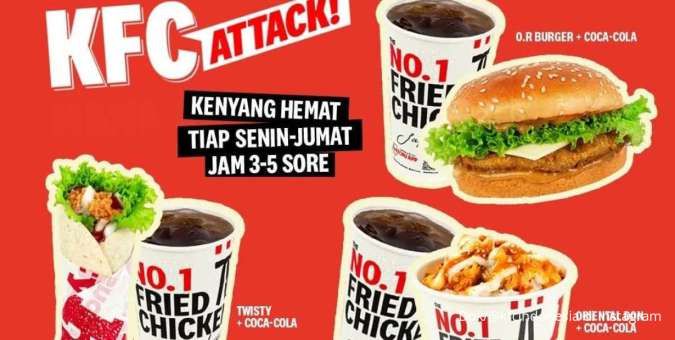 Promo KFC Attack Senin 4 September 2023, Makan Hemat Rp 19.000-an di Awal Bulan