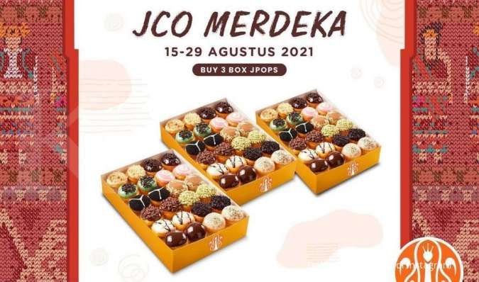 Promo J.CO terbaru di bulan Agustus, beli 3 box JPOPS hanya dengan Rp 105.000 saja