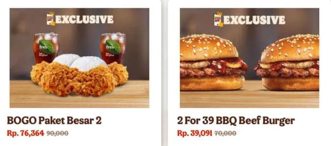 Promo Burger King BK App Exclusive