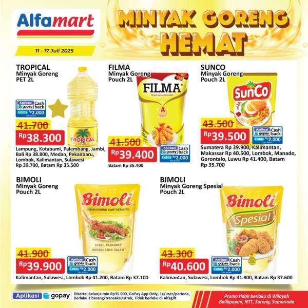 Promo Minyak Goreng di Alfamart 11-17 Juli 2025