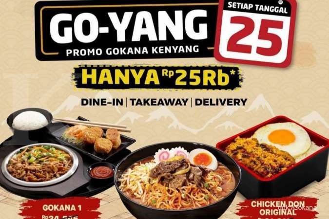 Khusus Tanggal 25! Promo Gokana 25 November, Paket Goyang 25 Cuma Rp 25.000-an