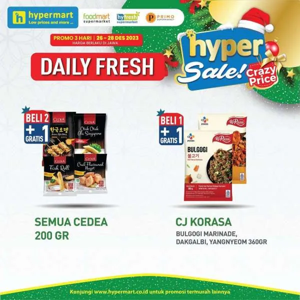 Promo Hypermart Hyper Diskon Weekday Periode 26-28 Desember 2023