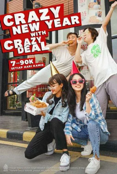 Promo KFC hari ini (5 Januari 2023) ada Paket Crazy Deal isi 7 ayam
