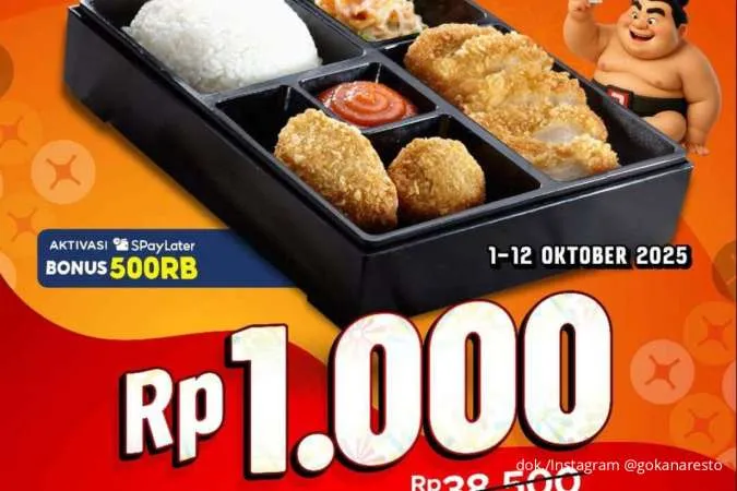 Sensasi Hemat dengan Promo Gokana Katsu Bento 1-12 Oktober Cuma Rp 1.000