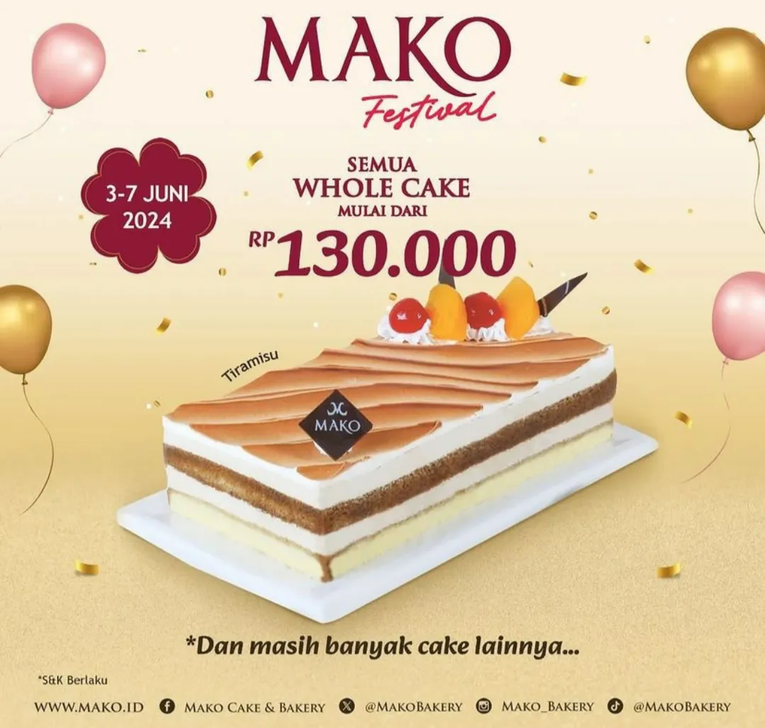 Promo Mako Festival dari MAKO Bakery