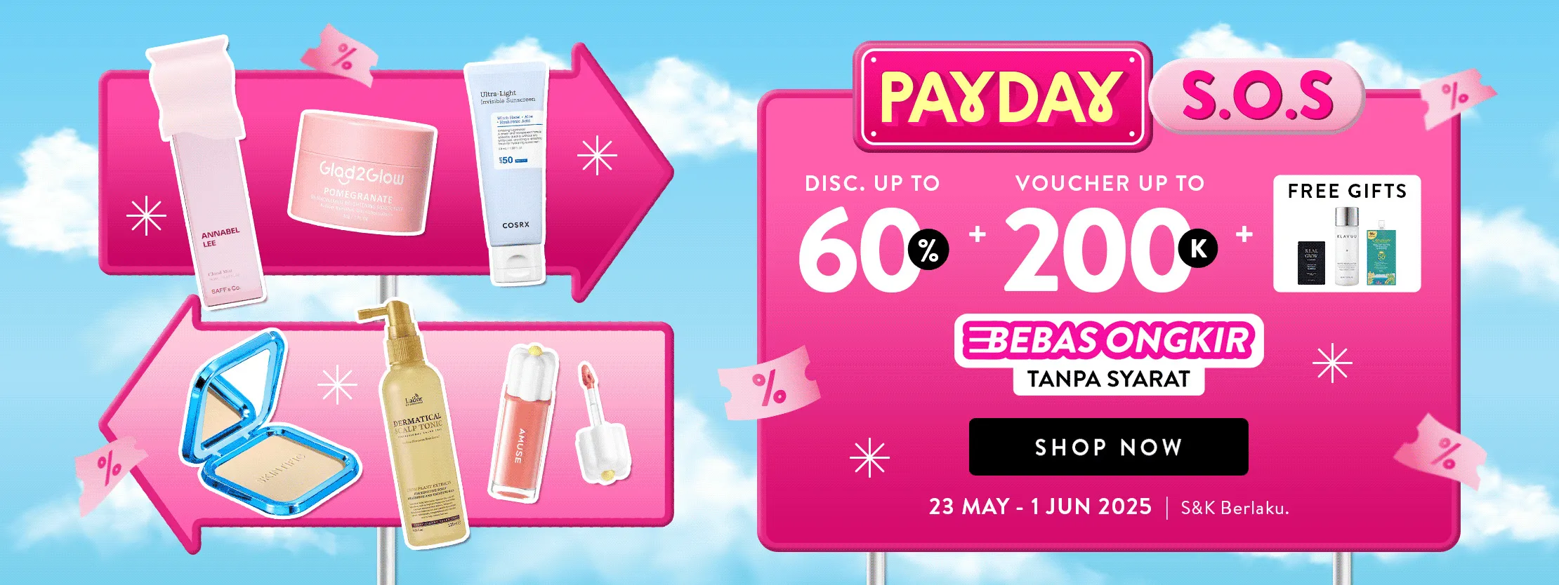 Promo Sociolla Payday Diskon s/d 60% Periode 23 Mei-1 Juni 2025