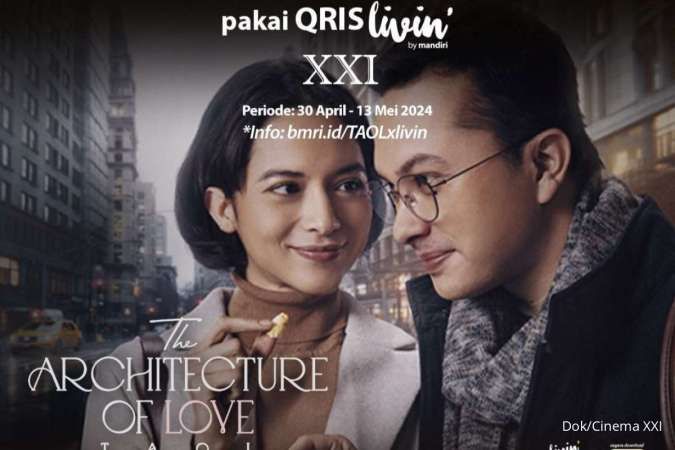 Promo Tiket The Architecture of Love Cashback 100% di QRIS Livin by Mandiri Bulan Mei