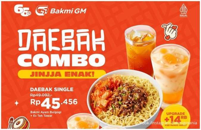 Promo Bakmi GM Daebak Combo, Nikmati Paket Bakmi Ayam Bulgogi Mulai Rp 45.000-an