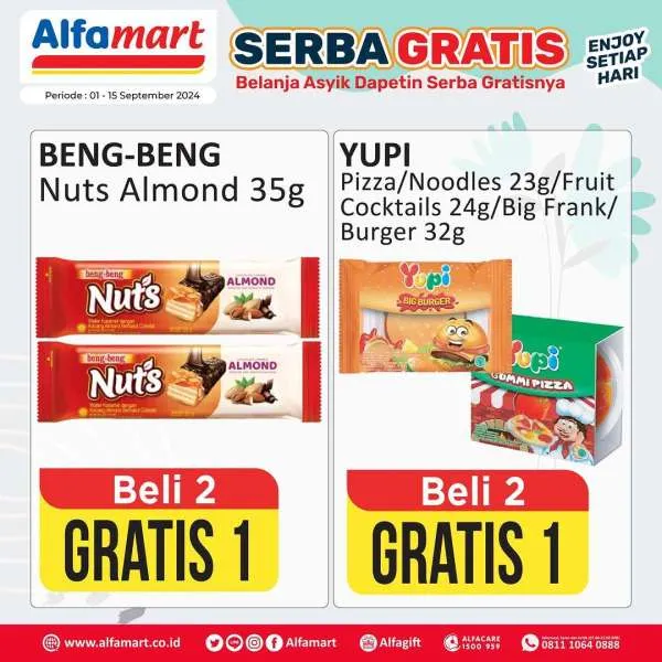 Promo Alfamart Serba Gratis Periode 1-15 September 2024