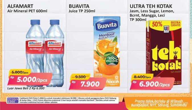 Promo JSM Alfamart Minggu 6 Juli 2025, Ultra Teh Kotak Beli 2 Lebih Murah