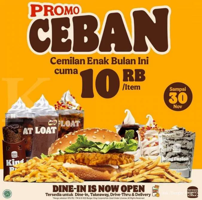 Promo Burger King Paket Ceban