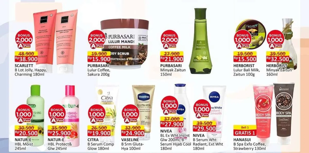 Promo Alfamart Beauty Fair sampai 29 Februari, Skincare dan Body Care Harga Spesial
