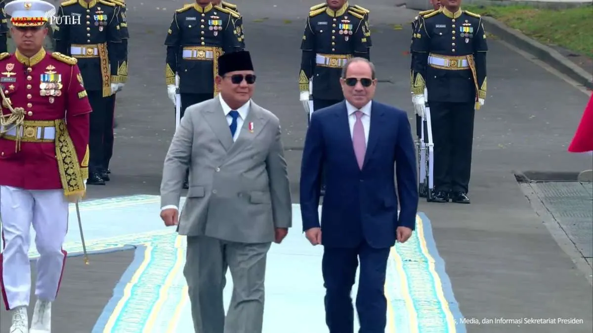 Presiden Prabowo Sambut Presiden Mesir El-Sisi di Istana Merdeka