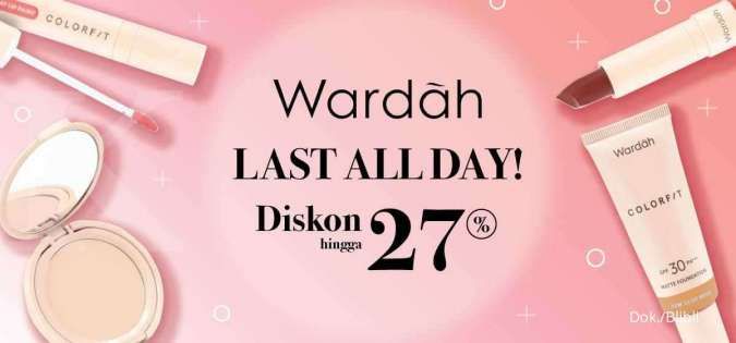 Promo Wardah Terbaru, Makeup dan Skincare Diskon s/d 27% Hingga 30 September 2021