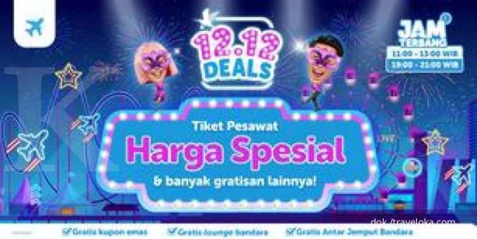 Promo Traveloka 12.12 Deals, Dapatkan Harga Spesial Tiket Pesawat Domestik di Sini