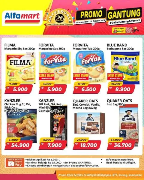 Promo Alfamart Gantung Periode 26 September-2 Oktober 2025