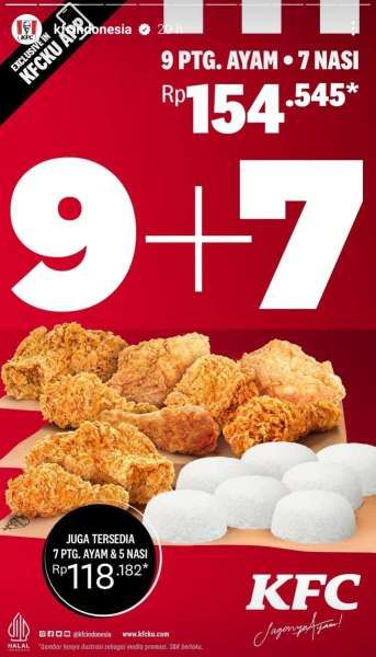 Promo KFC Terbaru Maret 2023, Paket Besar 9 Potong Ayam Harga Spesial